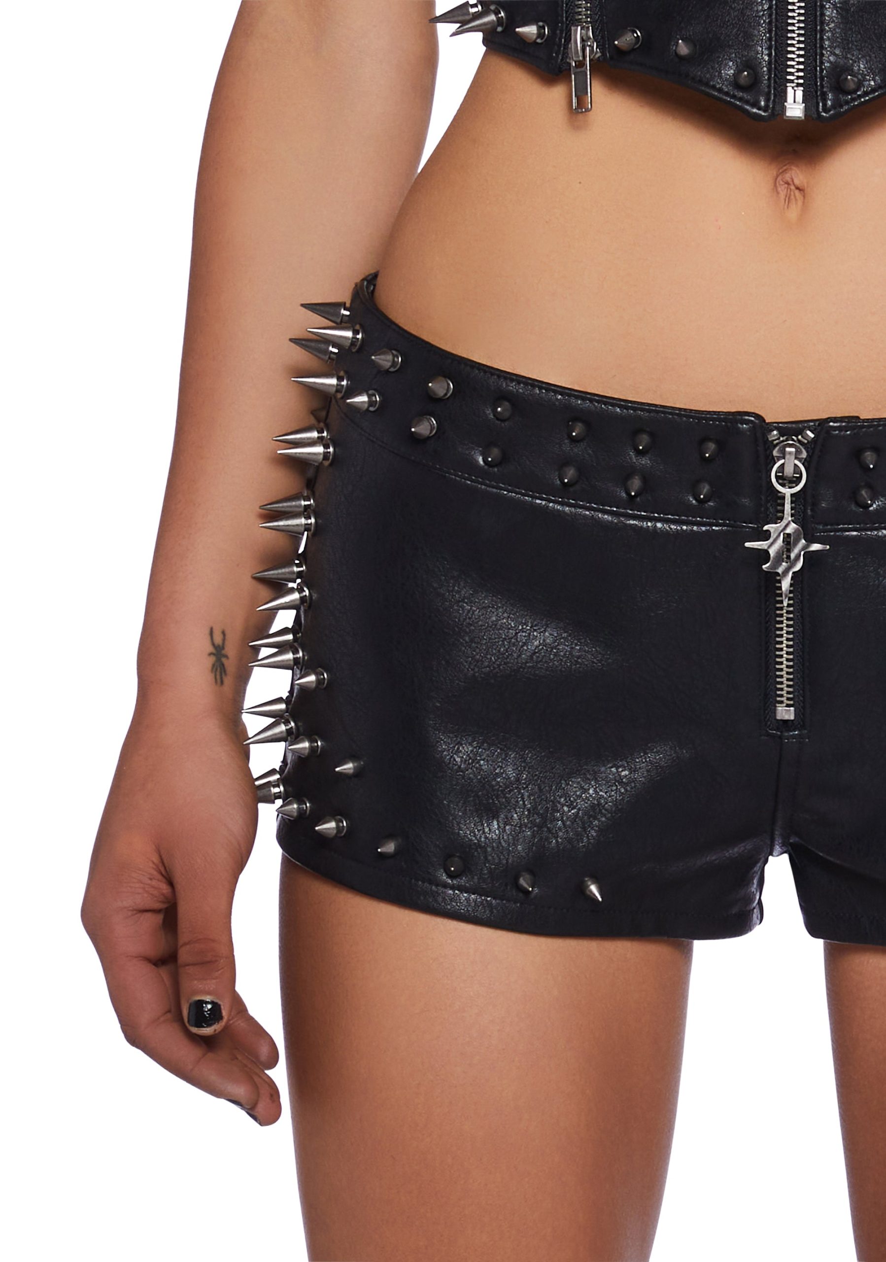 Downbeat Spiked Micro Shorts - Image 5
