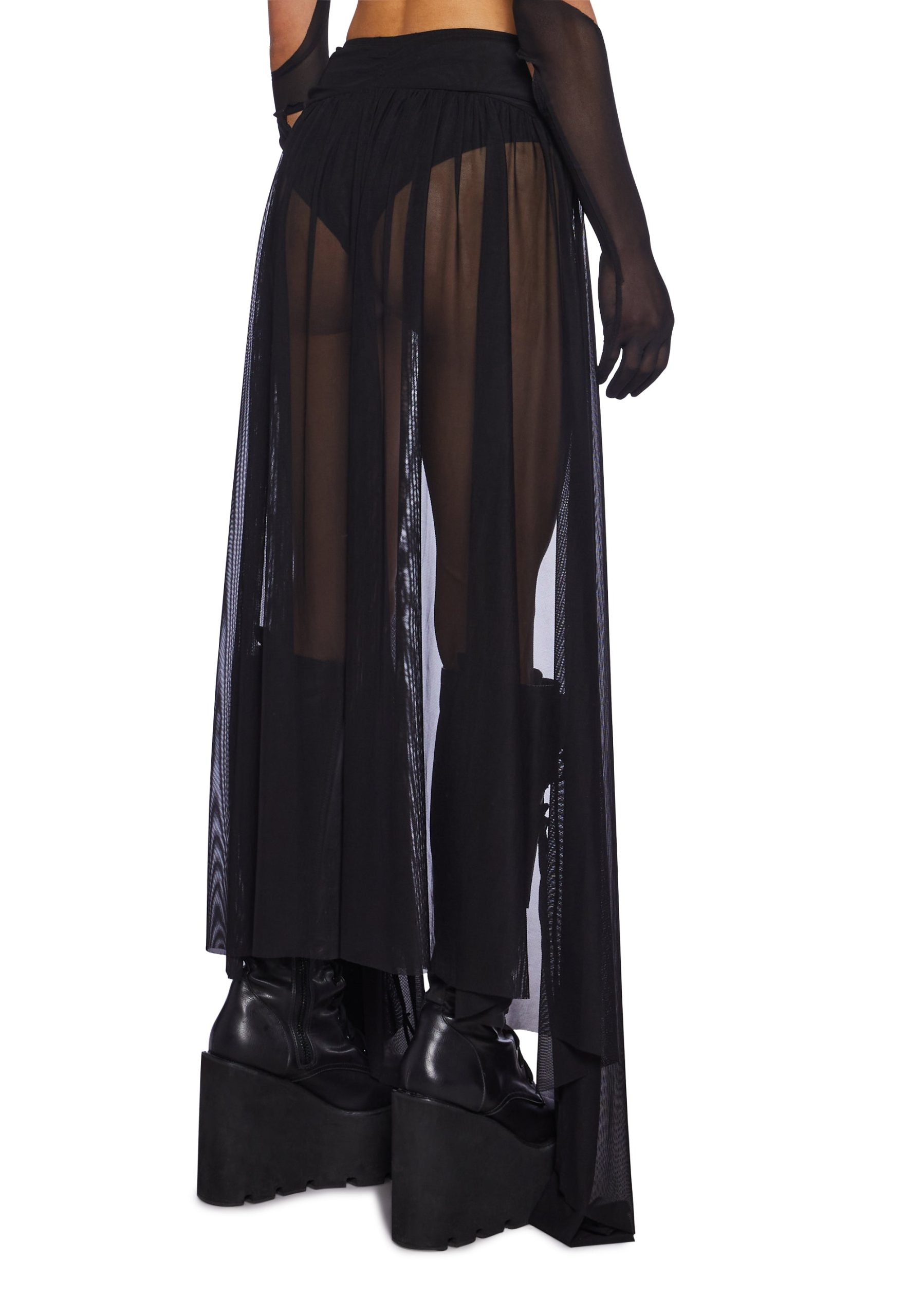 Heaven's Cataract Mesh Train Shorts - Black - Image 4
