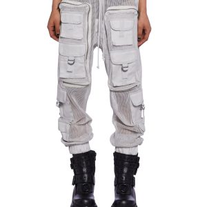 Complex Nights Fishnet Cargo Pants - Gray