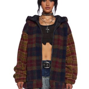 I Don't Care Hooded Sherpa Jacket