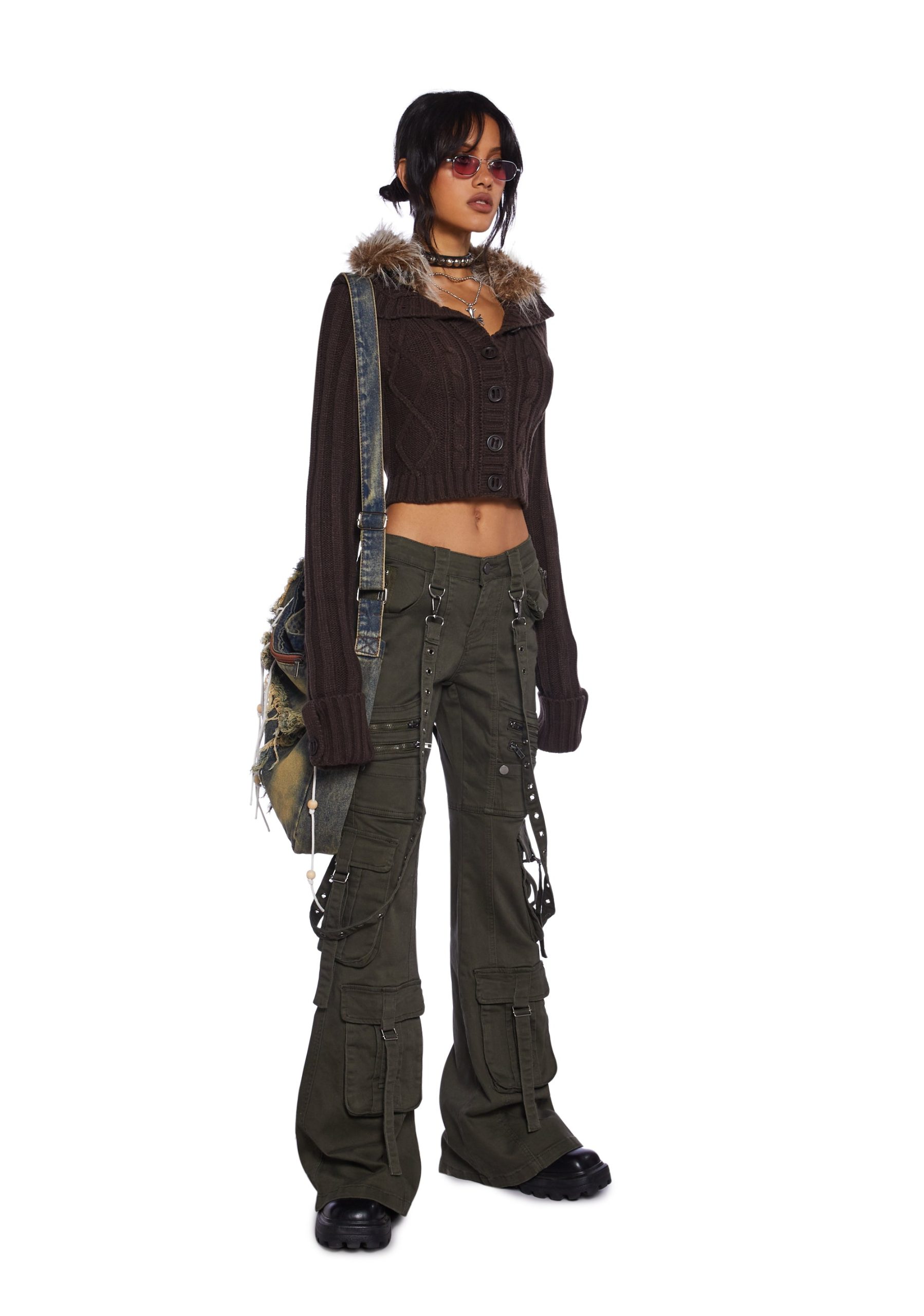Aurora Cargo Jeans - Twill Green - Image 2