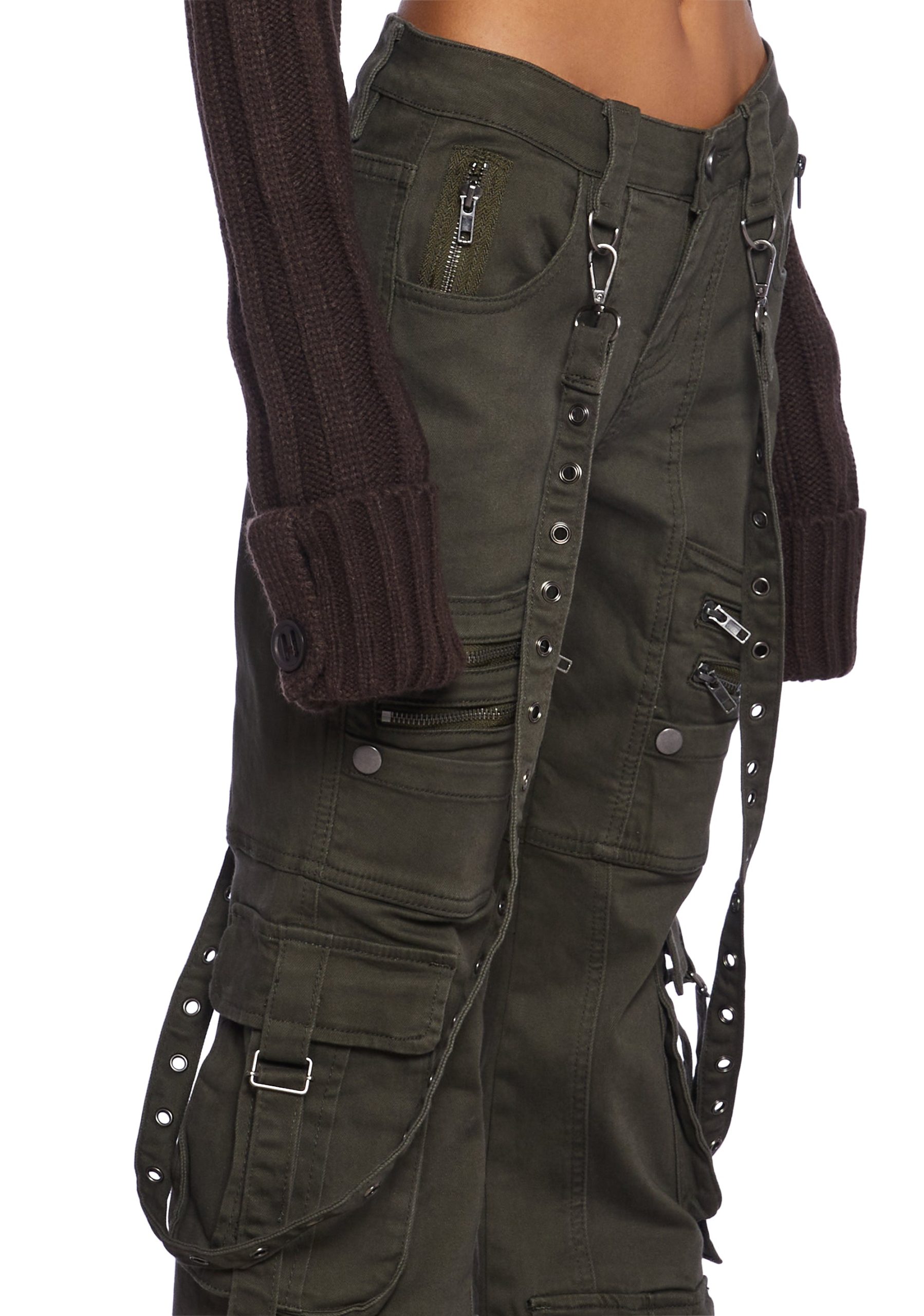 Aurora Cargo Jeans - Twill Green - Image 5