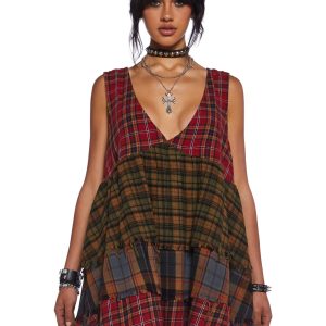 Get Over It Babydoll Dress - Red