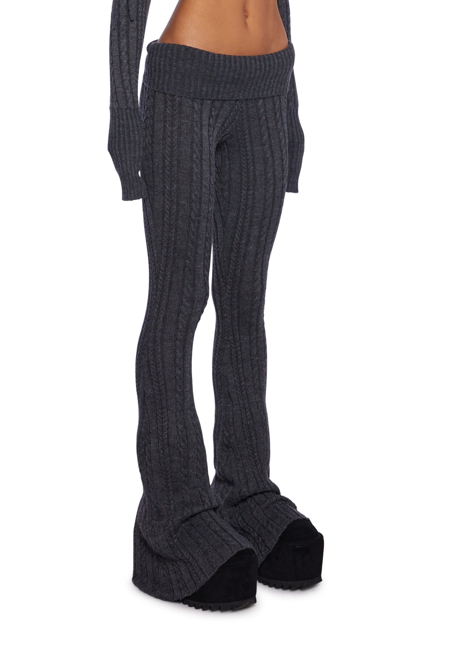 Deep Thoughts Flare Pants - Gray - Image 3