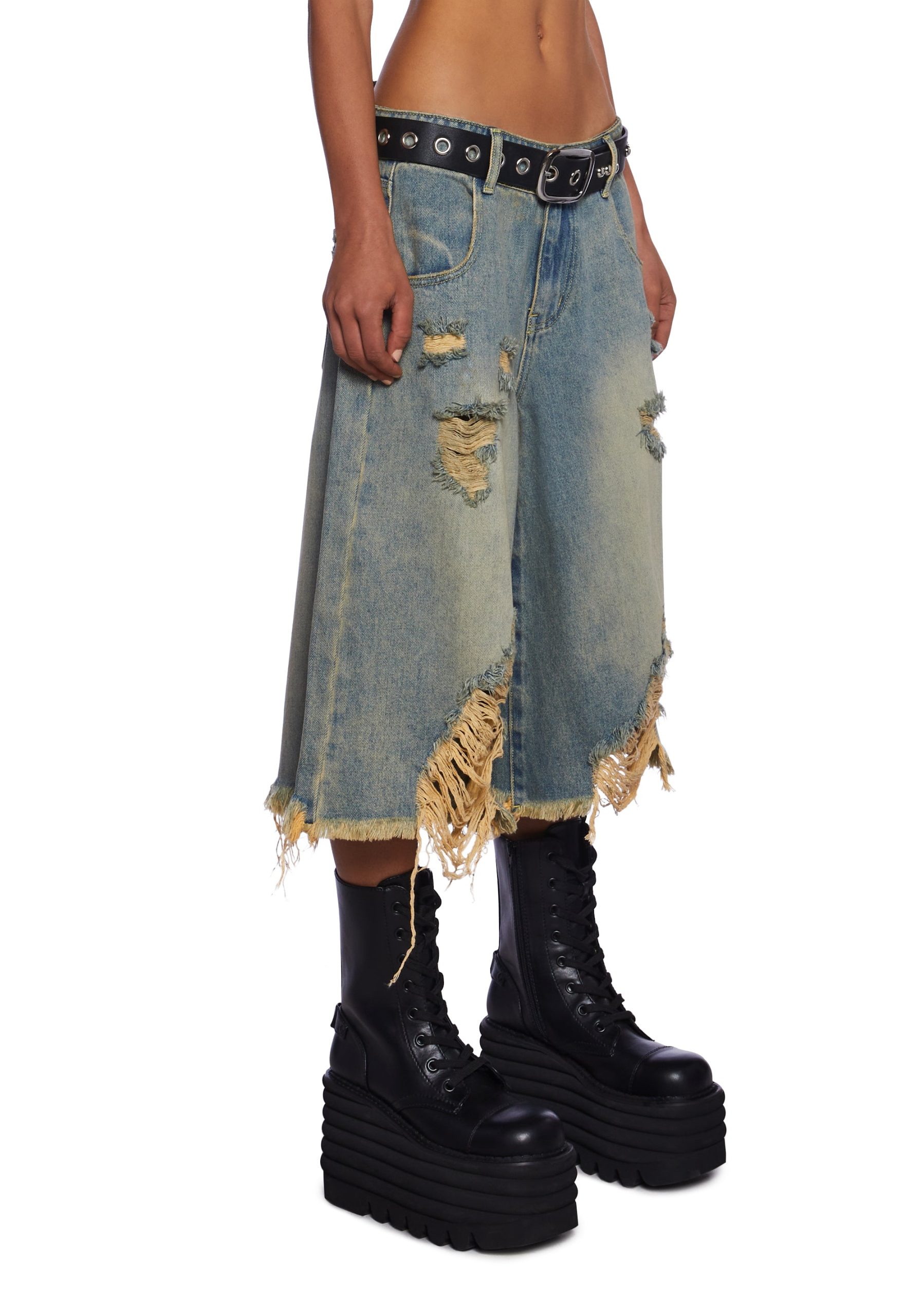 Streetwise Maven Denim Shorts - Blue - Image 3