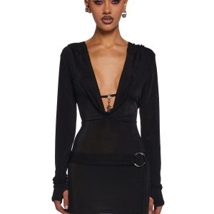 Diatonic Cut Out Hooded Dress