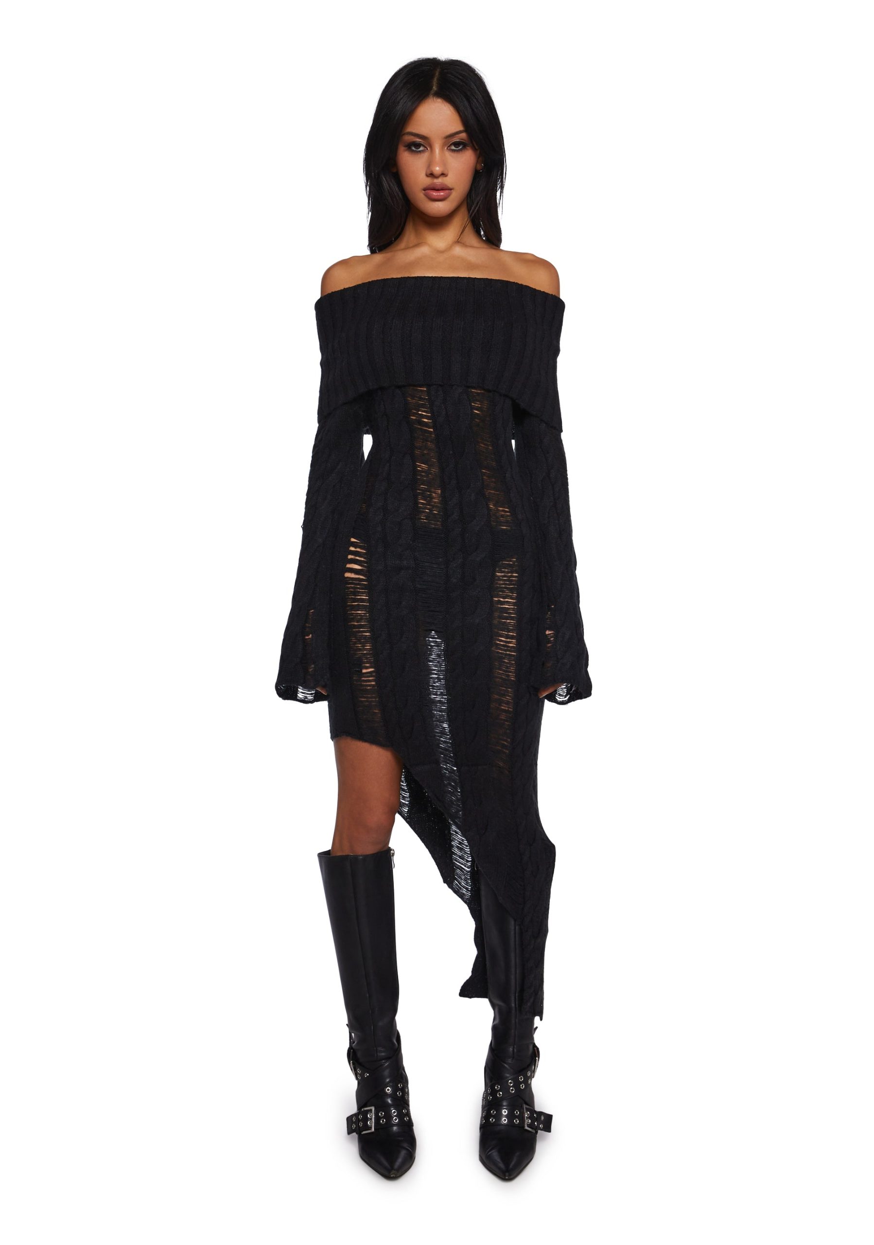 Elena Asymmetrical Midi Dress