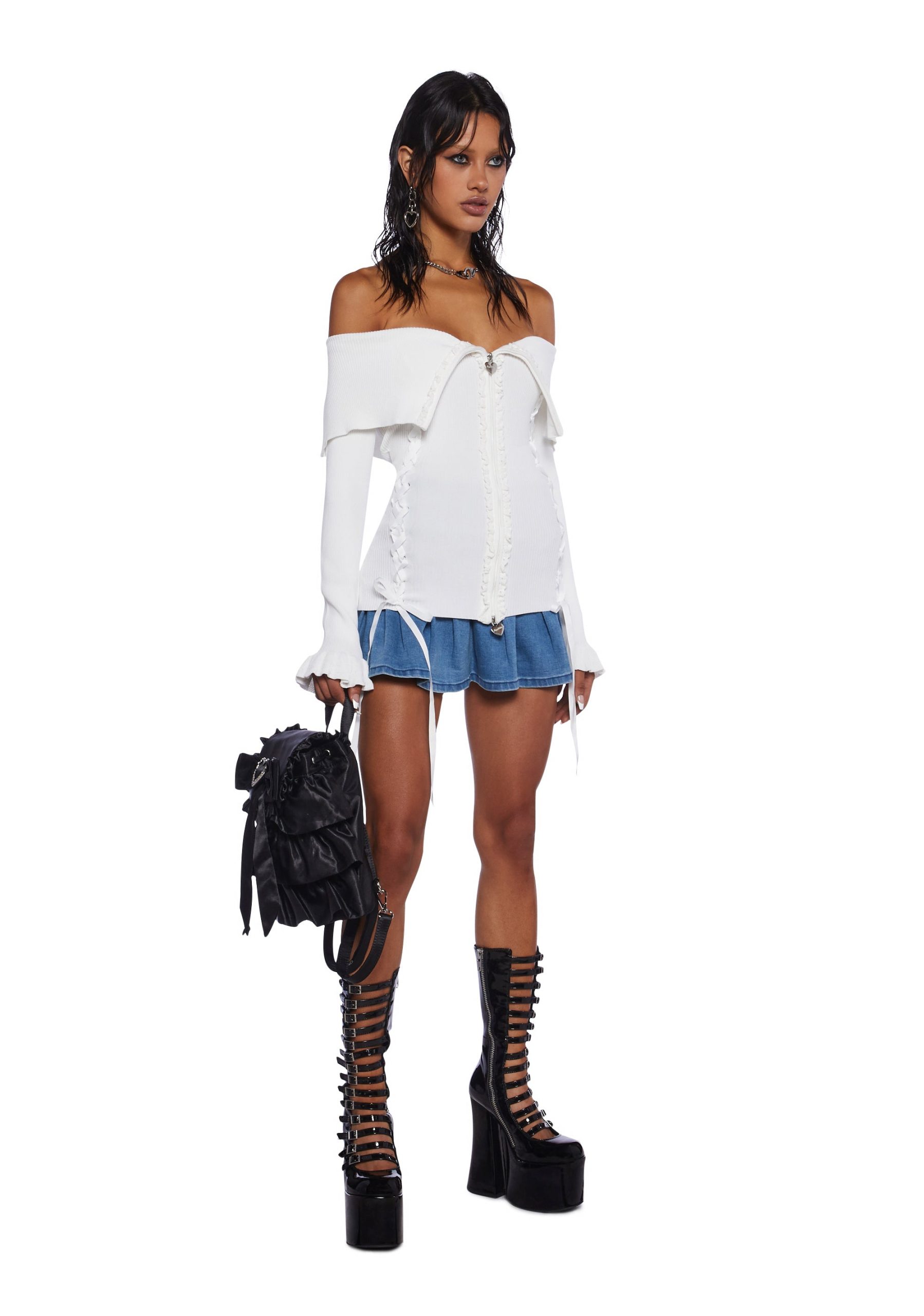 Love's A Game Knit Cardigan - White - Image 2