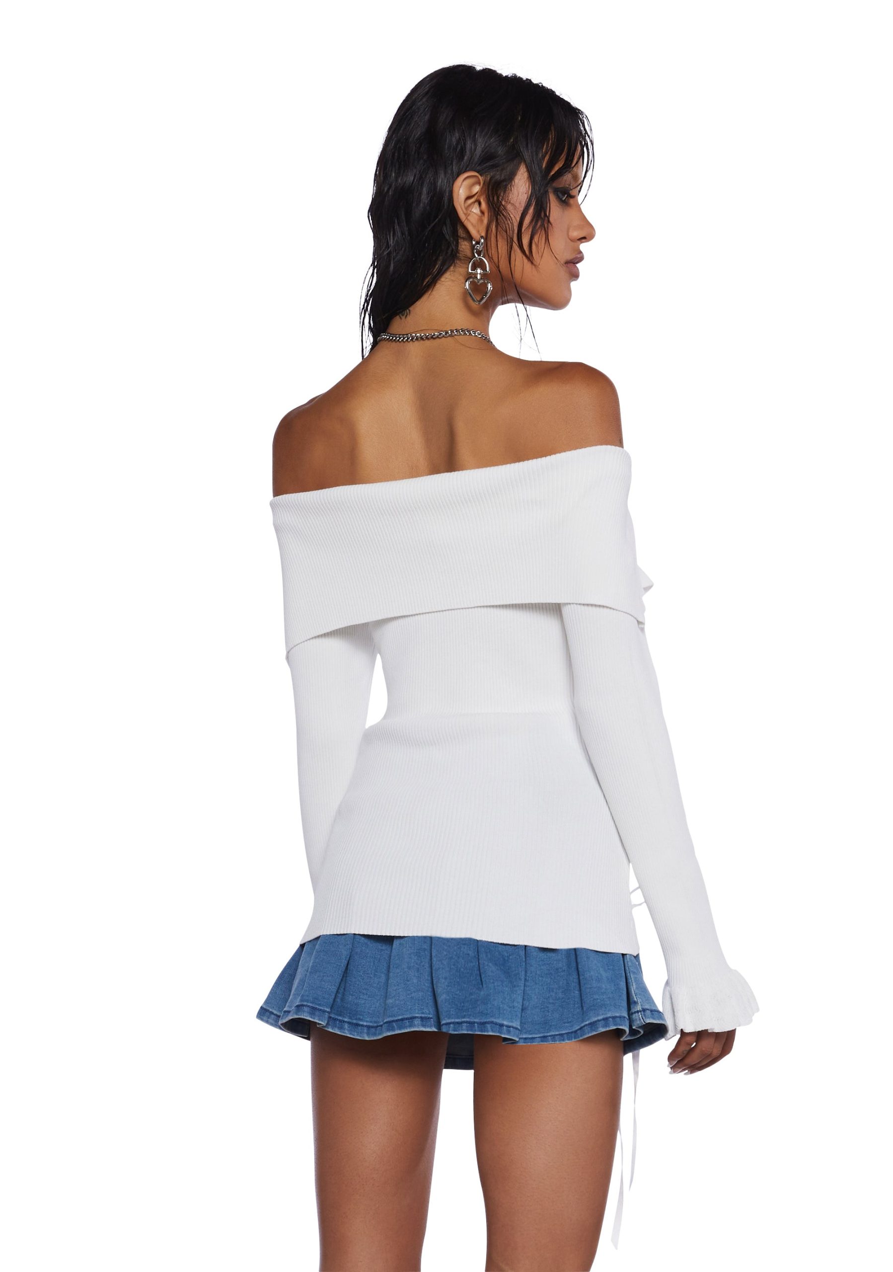 Love's A Game Knit Cardigan - White - Image 4