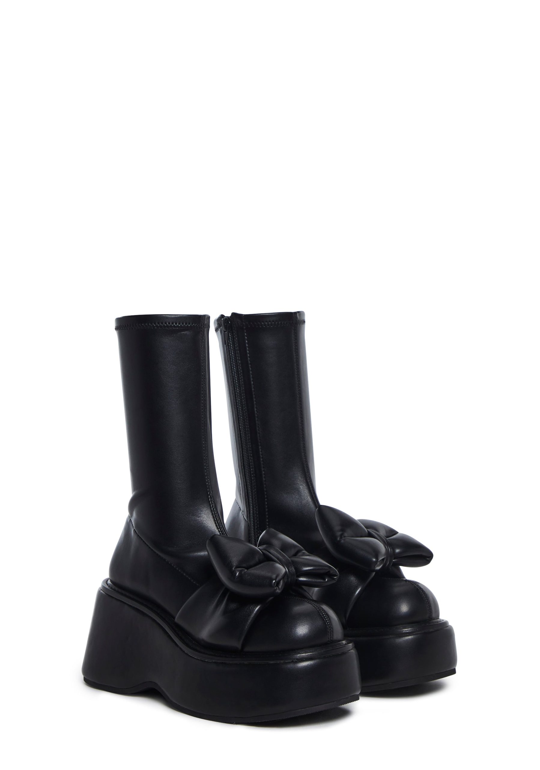 Make It Mine Bow Booties - Black