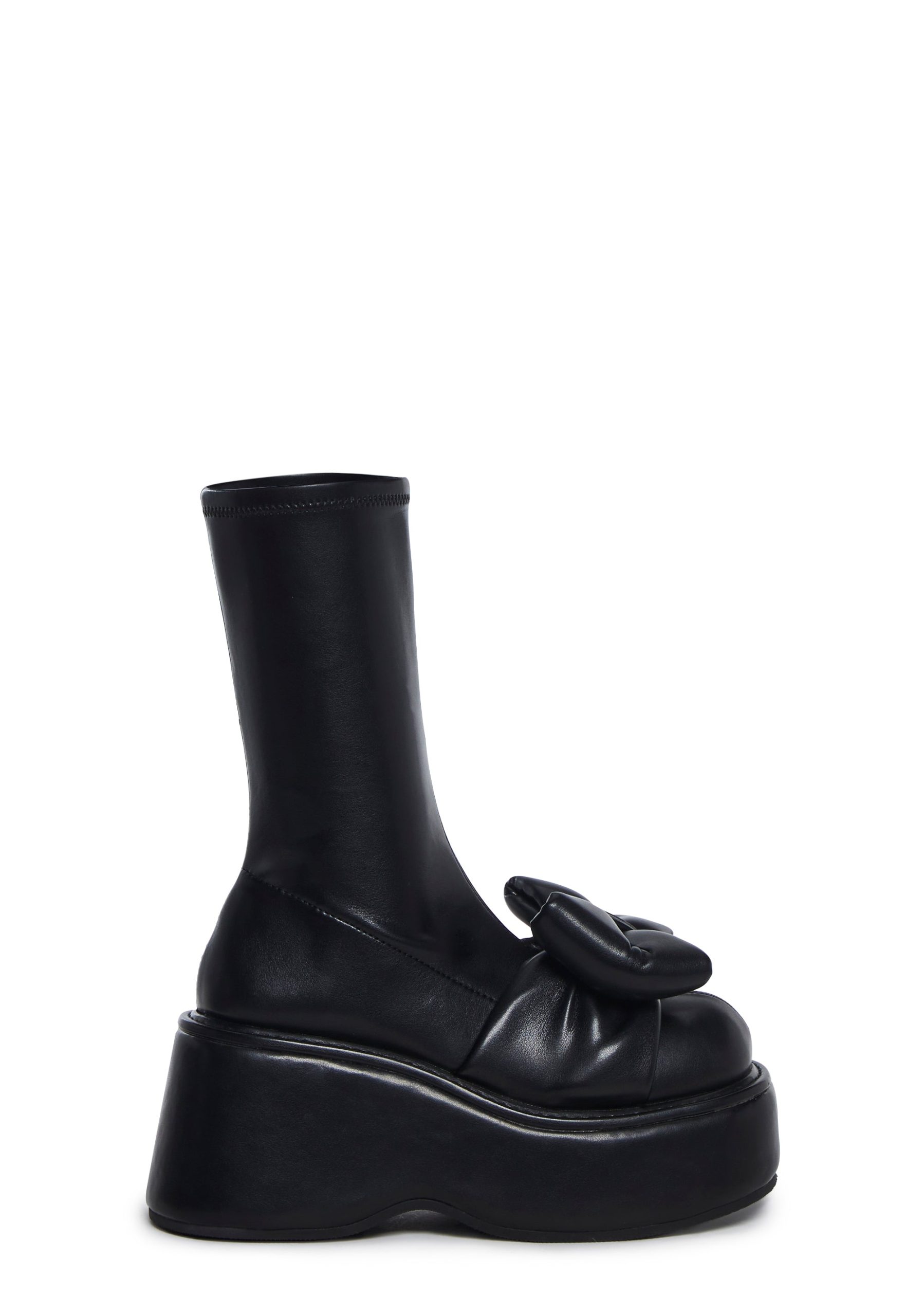 Make It Mine Bow Booties - Black - Image 3