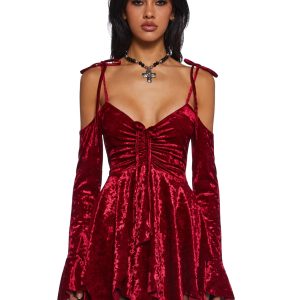 F is For Fairies Handkerchief Dress - Red Velvet