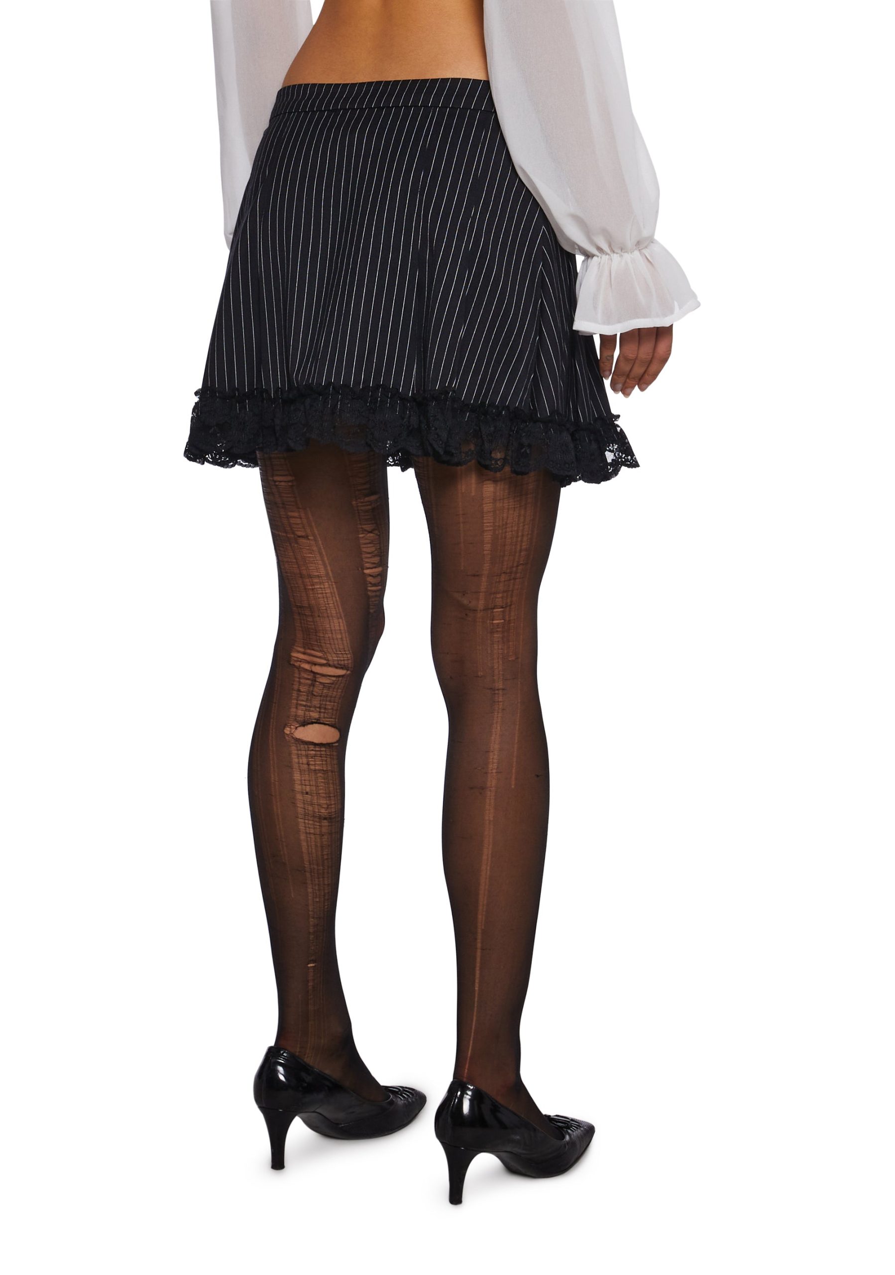 It's Been Real Pinstripe Mini Skirt - Image 3