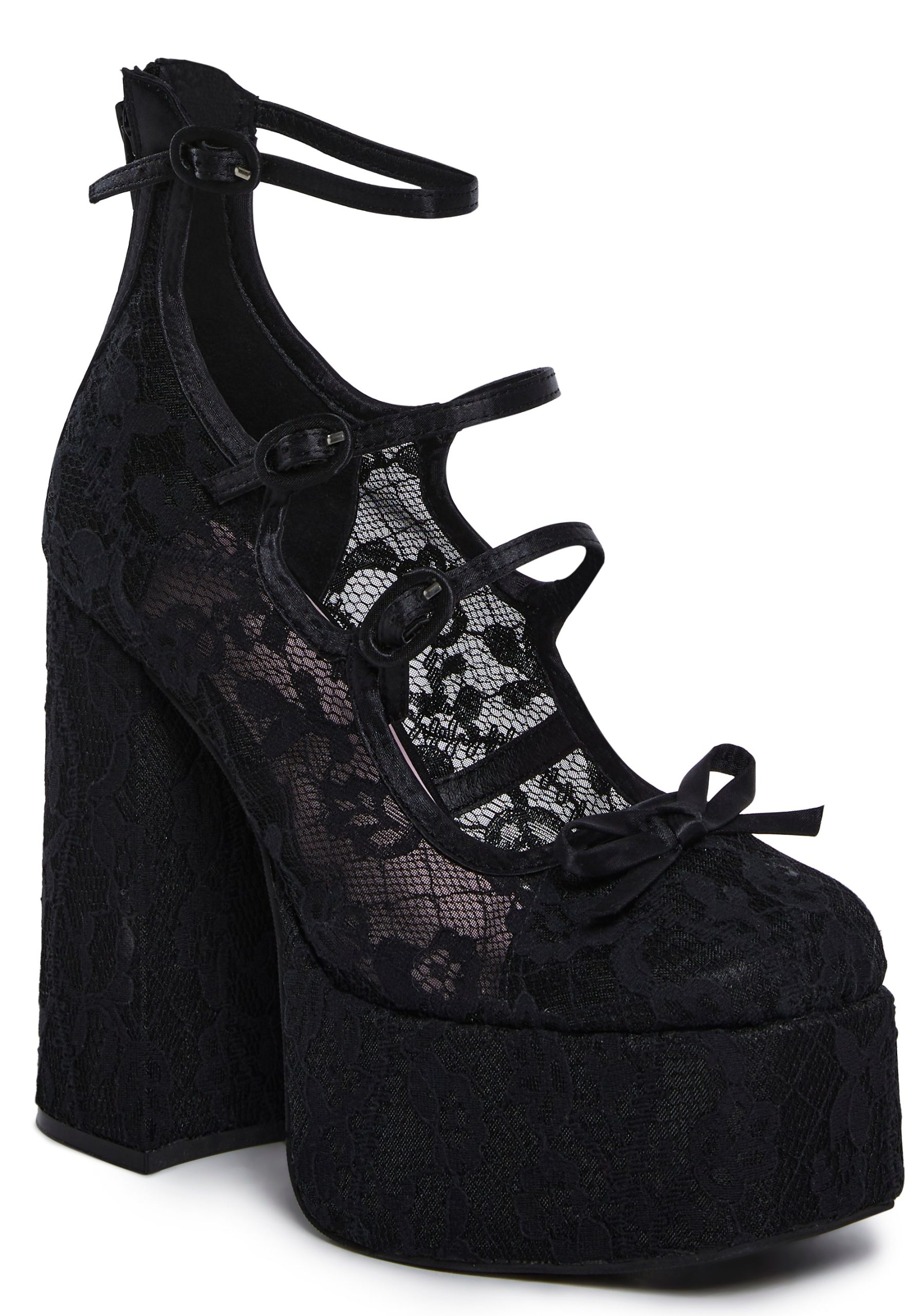 Smiling Melody Platform Heels - Black - Image 2