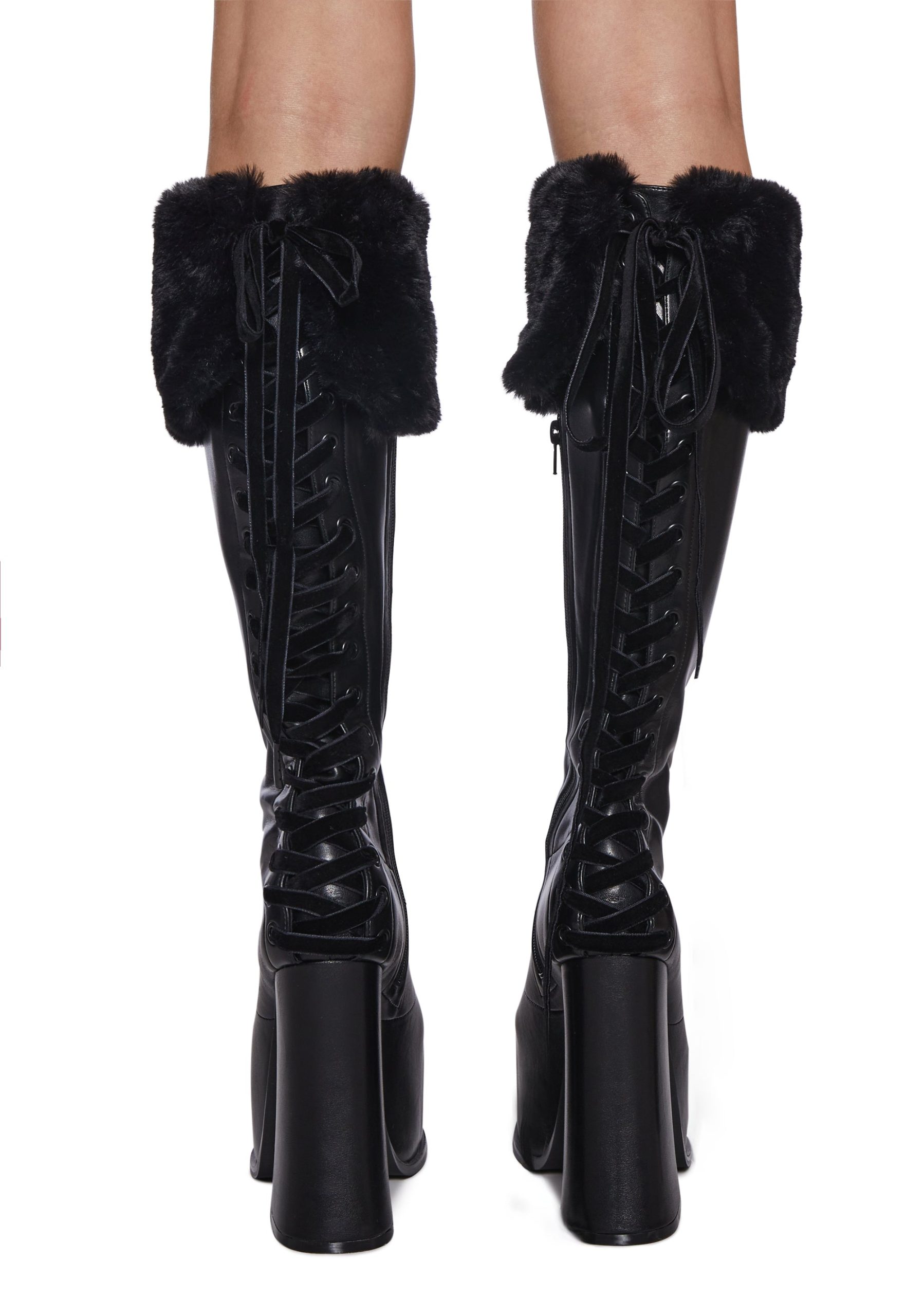 Sweetest Wishes Platform Boots - Black - Image 4