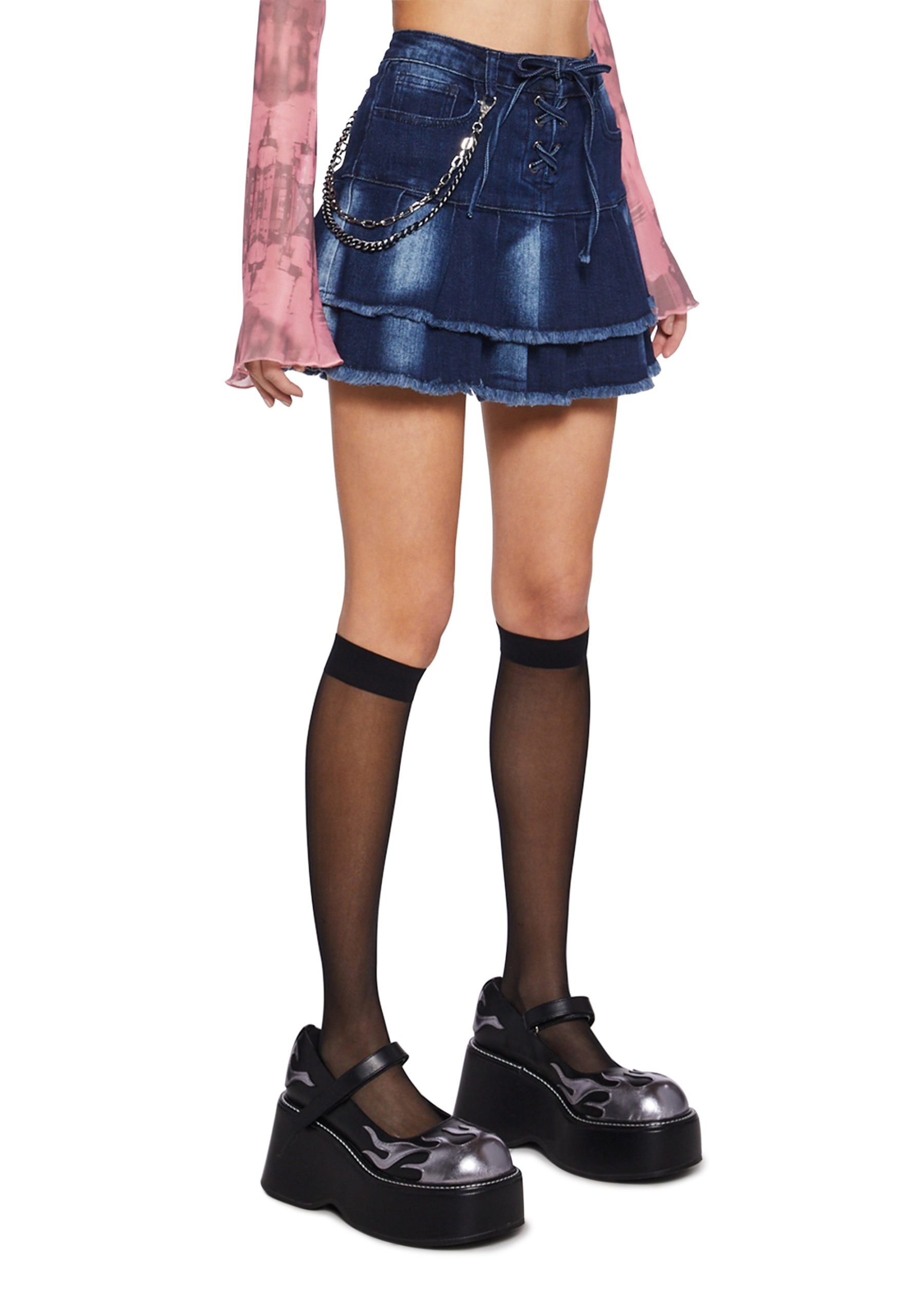 No Room For Drama Mini Skirt - Image 3