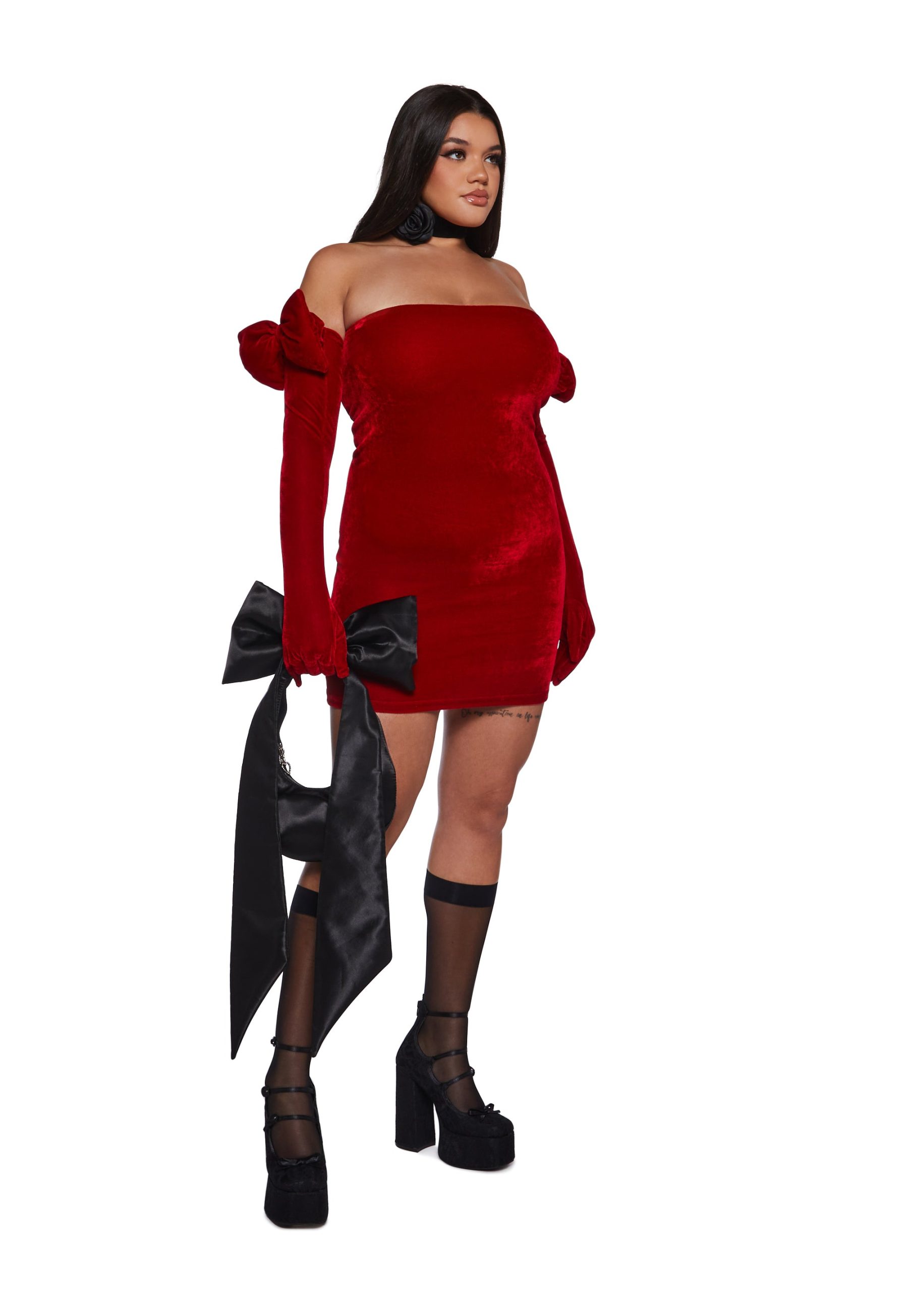 Pretty Perfection Mini Dress Set - Red - Image 7