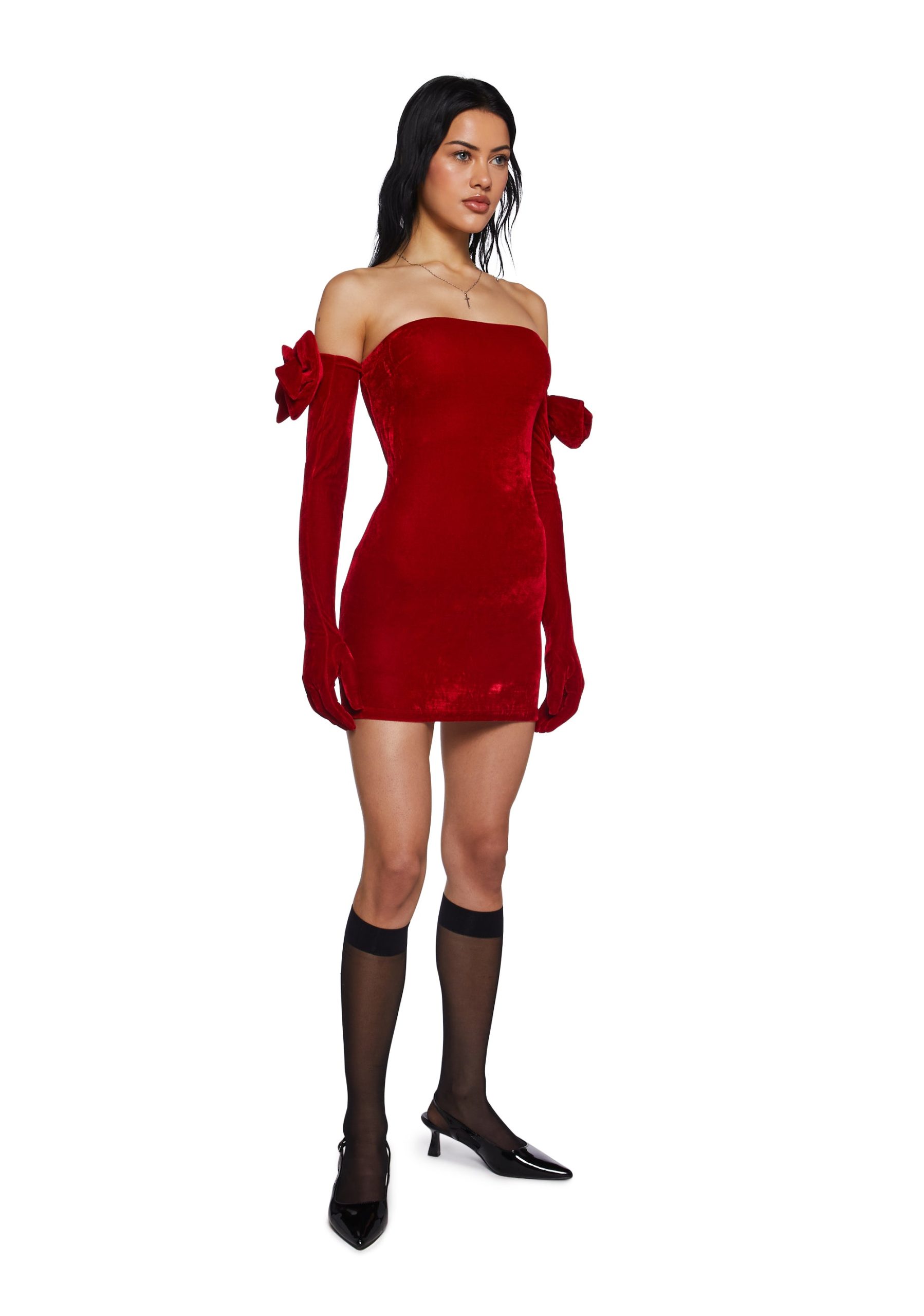 Pretty Perfection Mini Dress Set - Red - Image 6