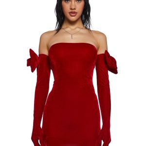 Pretty Perfection Mini Dress Set - Red