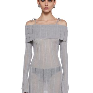 Warp Off The Shoulder Sweater Dress