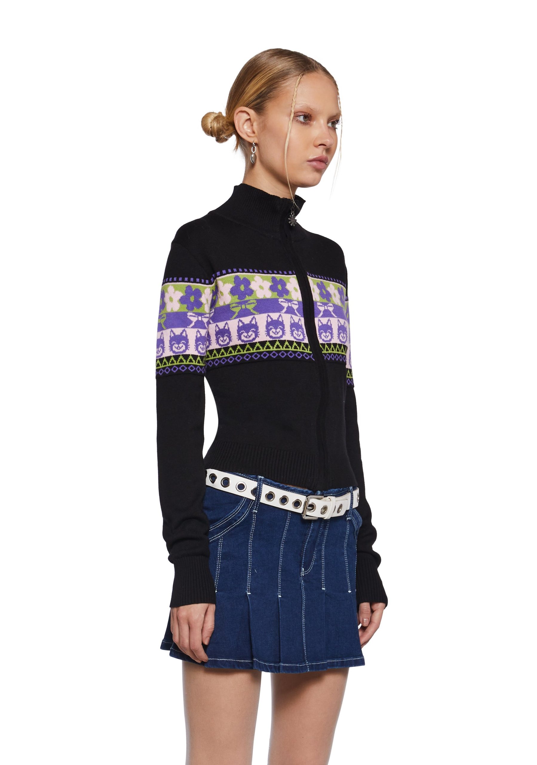 Ultimate Throwback Zip-Up Sweater - Fairisle - Image 3