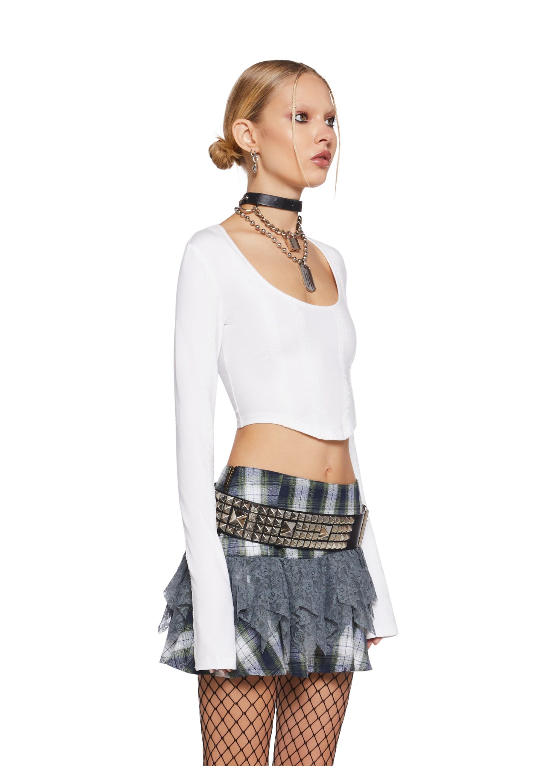Back Stage Long Sleeve Crop Top - Image 3