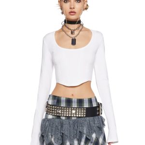 Back Stage Long Sleeve Crop Top