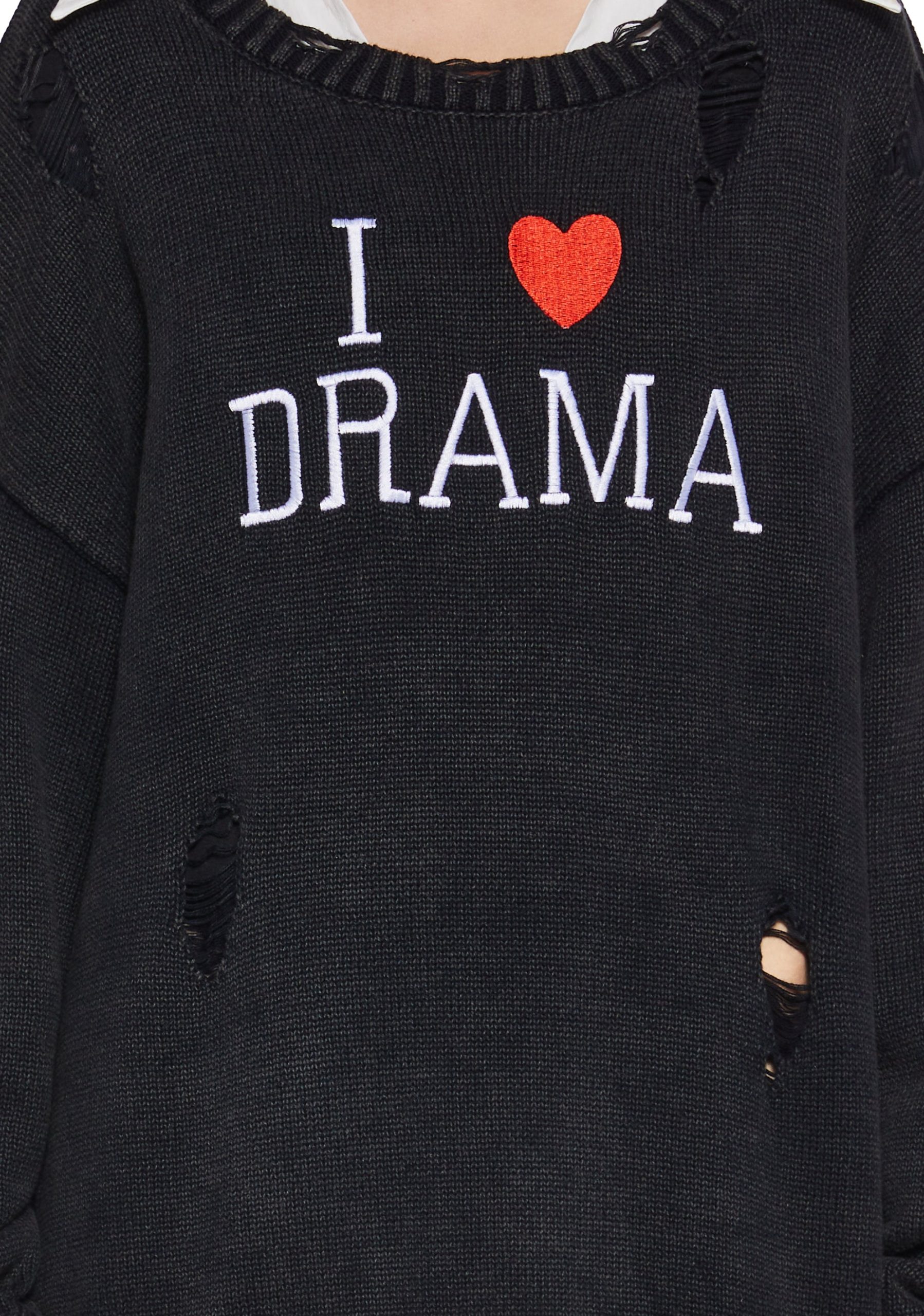 Drama Starter Distressed Sweater - Image 5