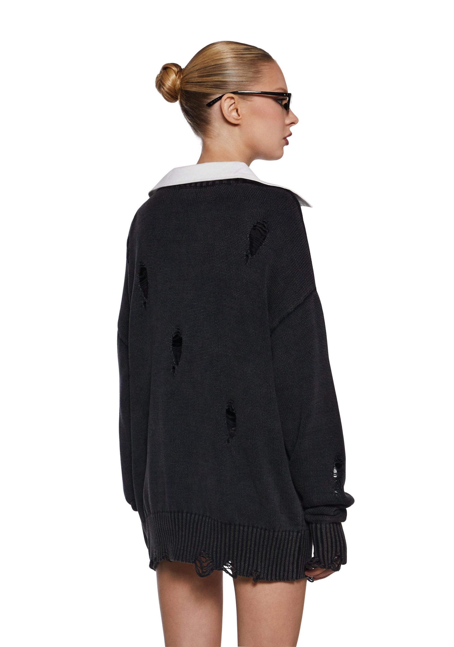 Drama Starter Distressed Sweater - Image 4