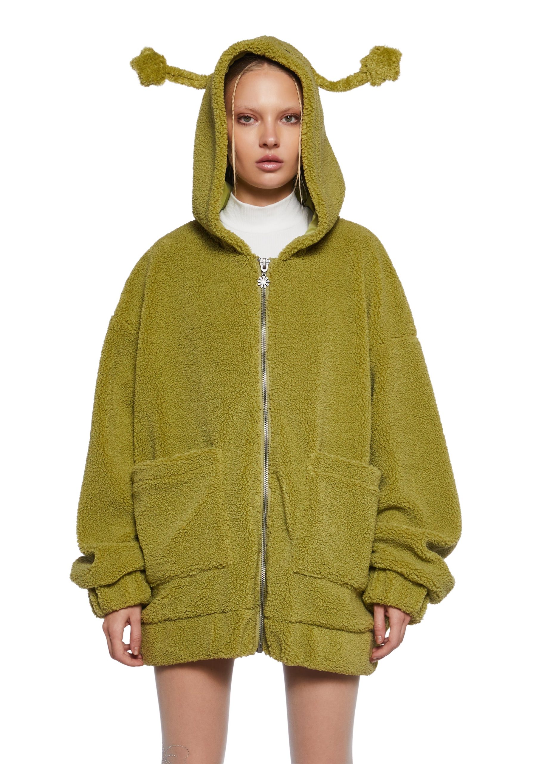 In Your Orbit Hooded Sherpa Jacket - Image 2