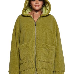 In Your Orbit Hooded Sherpa Jacket
