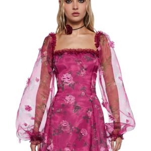 Multiple Proposals Mini Dress - Dark Pink