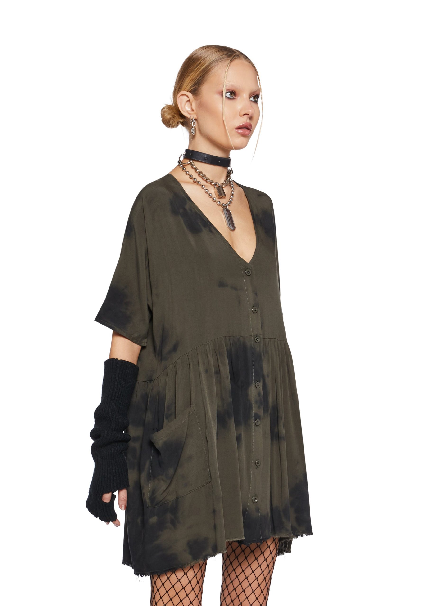 Not Your Babydoll Tie Dye Dress - Image 3