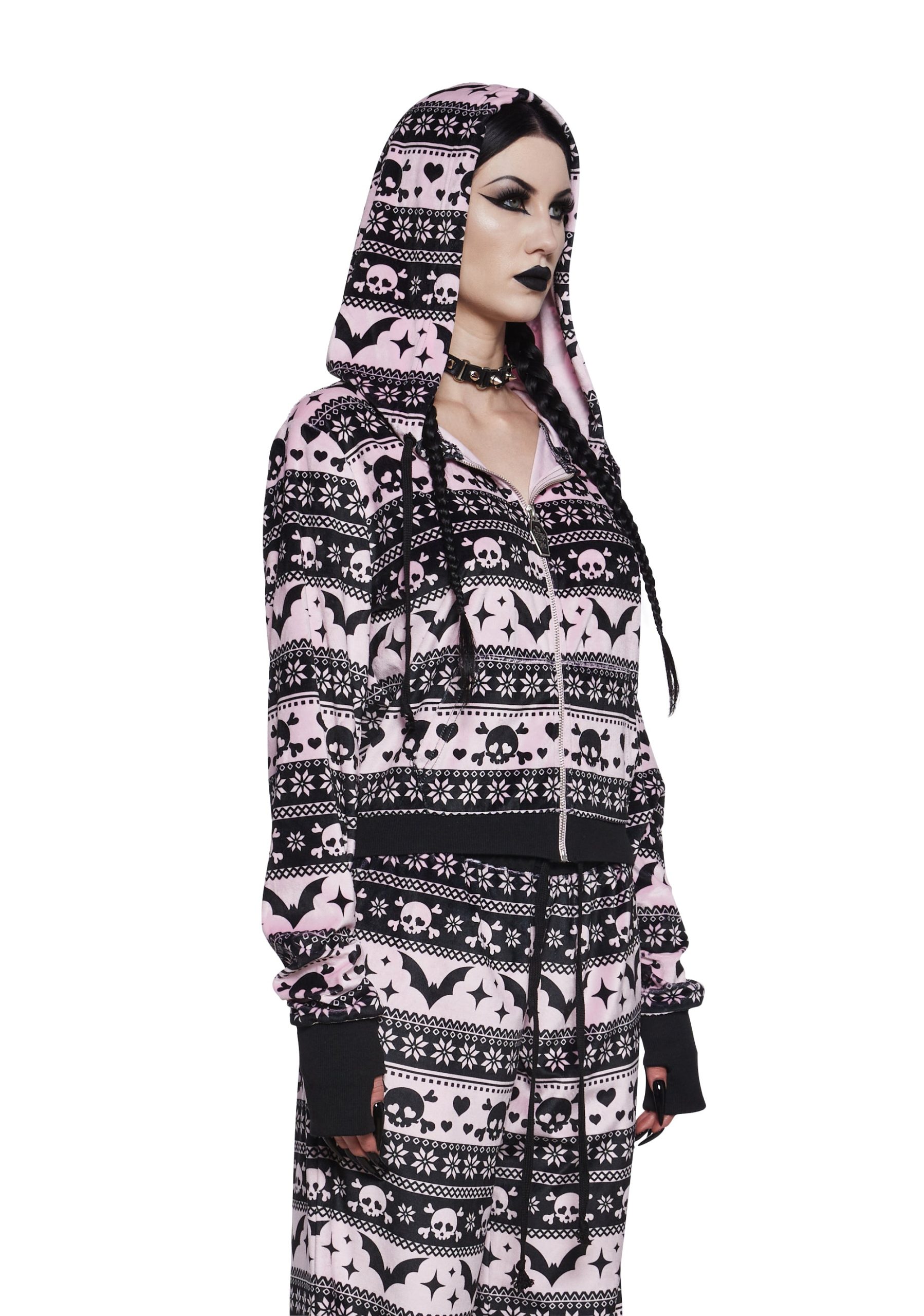 Deck The Skulls Zip-Up Hoodie - Image 2