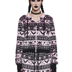 Deck The Skulls Zip-Up Hoodie