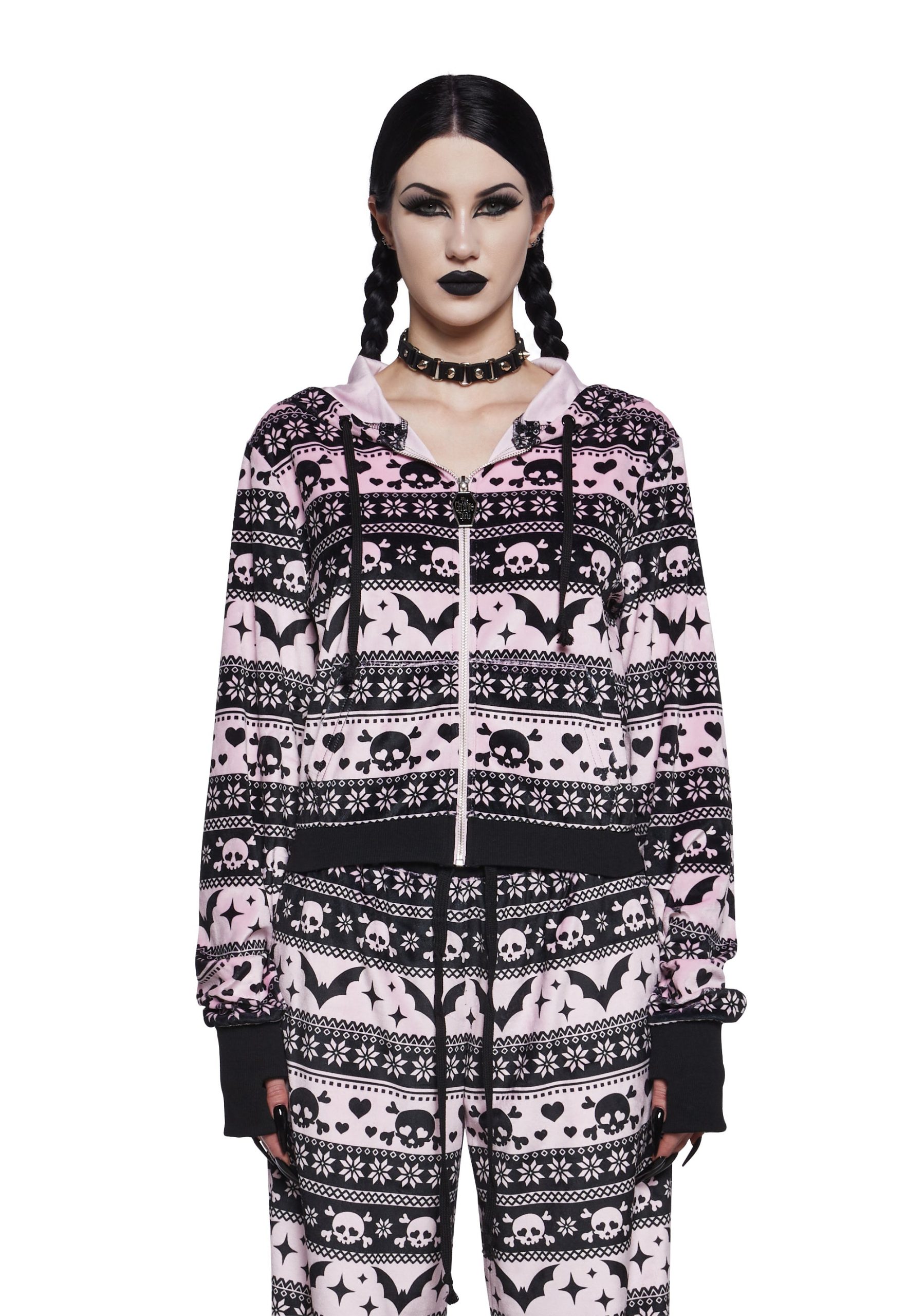 Deck The Skulls Zip-Up Hoodie