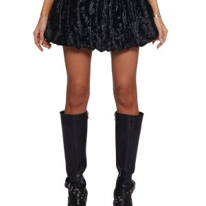 Midnight Crush Bubble Mini Skirt