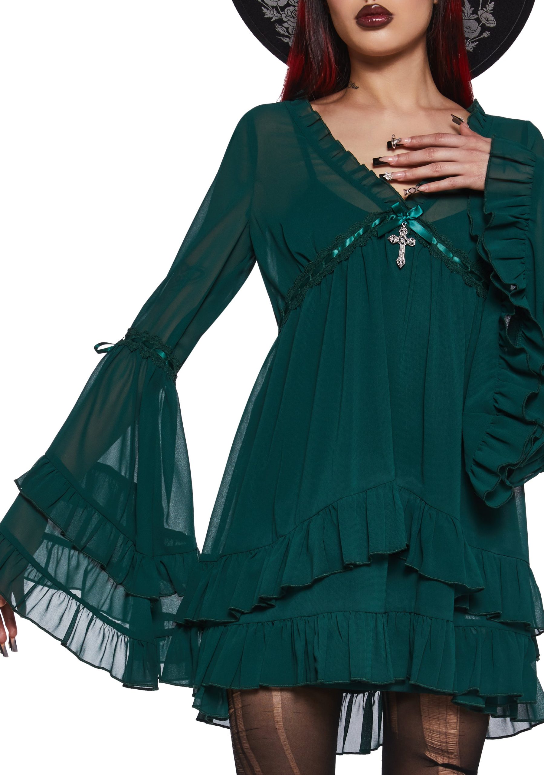 Real Divinity Mini Dress - Green - Image 5