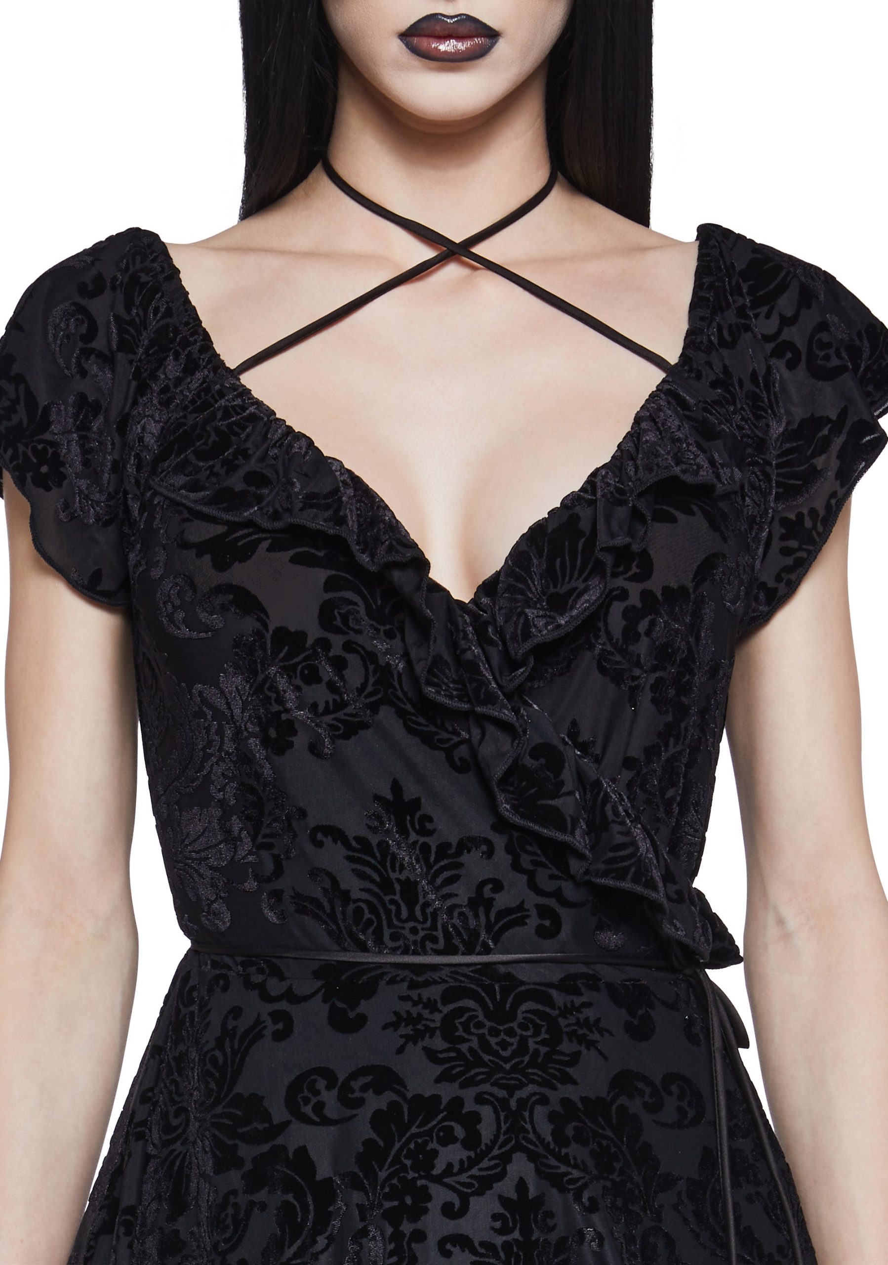 Wildflower Dreams Wrap Dress - Black - Image 5