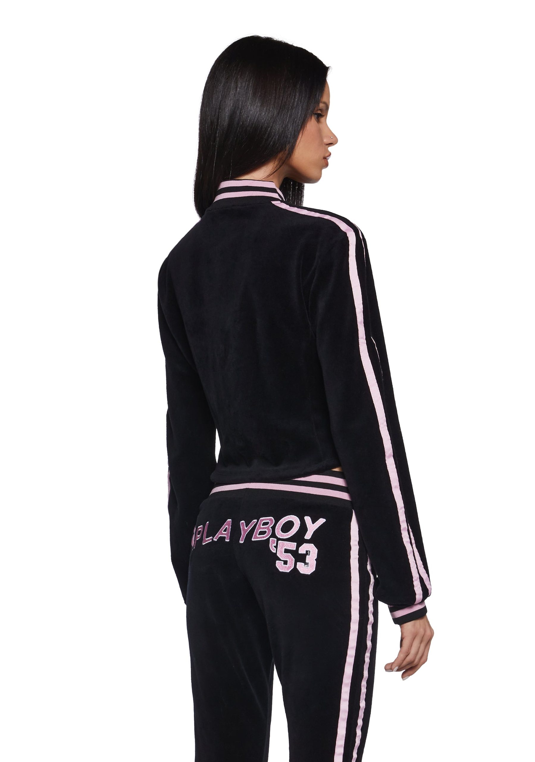 Leisurely Yours Velour Track Jacket - Image 4