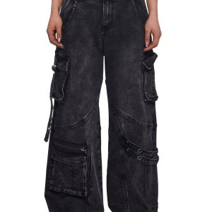 Digital Attraction Cargo Pants - Black