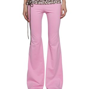Hot Crush Knit Pants - Pink