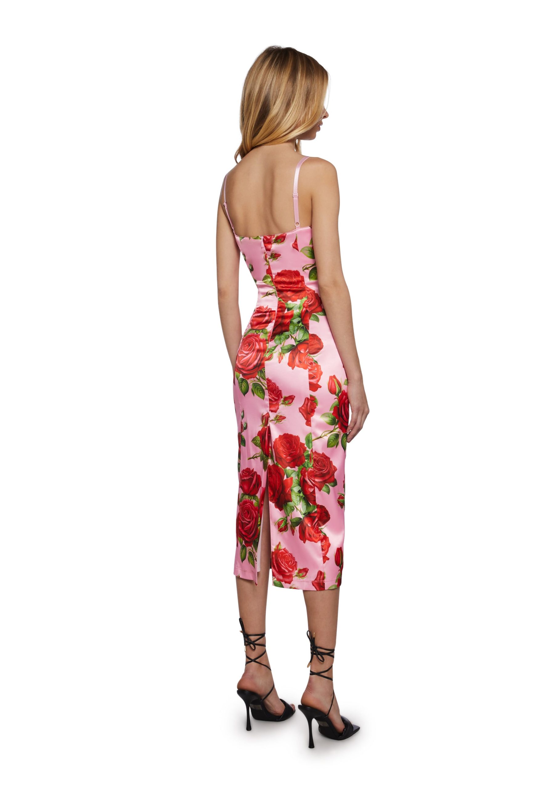 Romantic Getaway Midi Dress - Pink - Image 4