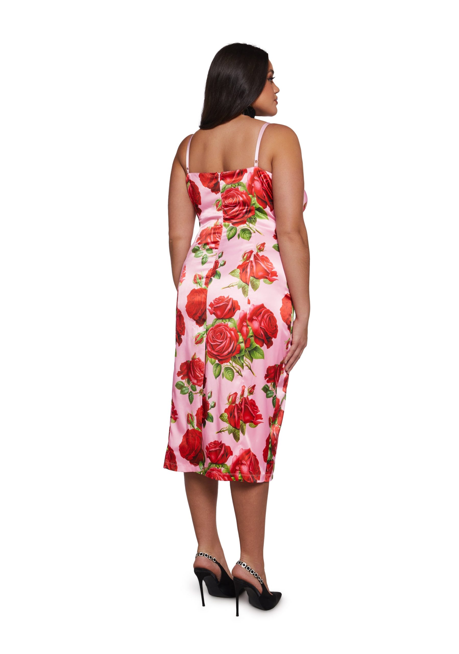Romantic Getaway Midi Dress - Pink - Image 9
