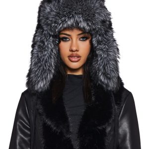 Clique Oversized Trapper Hat - Black
