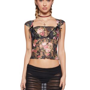 Bloom At Night Lace Top