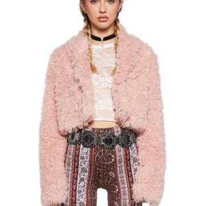 Spiraling Daze Faux Fur Jacket