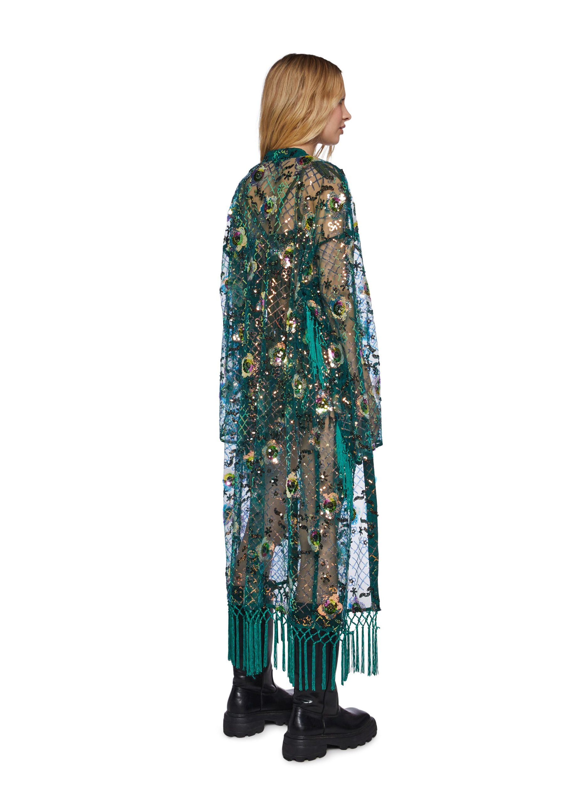 Fluorescent Eden Sequin Duster - Image 4