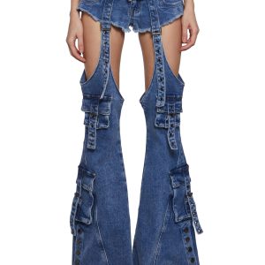Natasha Belt Flare Jeans