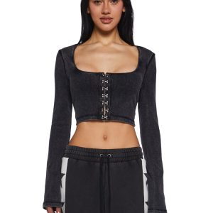 Fascinating Hook Long Sleeve Top